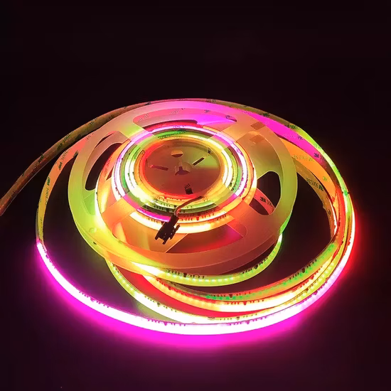 Flexible COB RGB Smart Dream Color Magic Digital 5V Addressable LED Strip High Density No Spot 480LEDs/M Sk6812 Strip Lights
