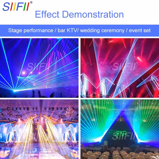 2W RGB Escaneo a todo color DMX512 Animación Proyector de luz láser Barra de Navidad Disco DJ Luz láser