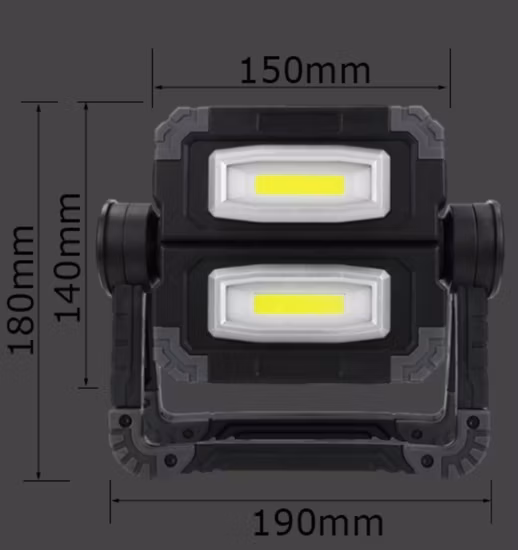 28 PCS LED USB Recargable Reparación de automóviles Luz de trabajo doblada