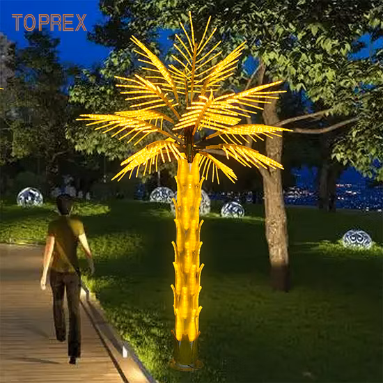 Toprex Decor Christmas Event Decoration Lámpara eléctrica encendida al aire libre LED Palmera