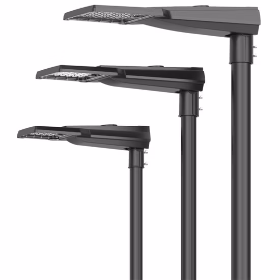 20-250W IP66 a prueba de agua 5 años de garantía Solar decorativa Fundición a presión Aluminio Smart Camrera Luz de inundación solar LED Farola Carcasa para parque Fabricante