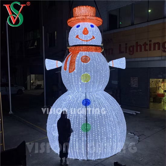 Decoración navideña LED Muñeco de nieve gigante Motif Luces para uso en exteriores