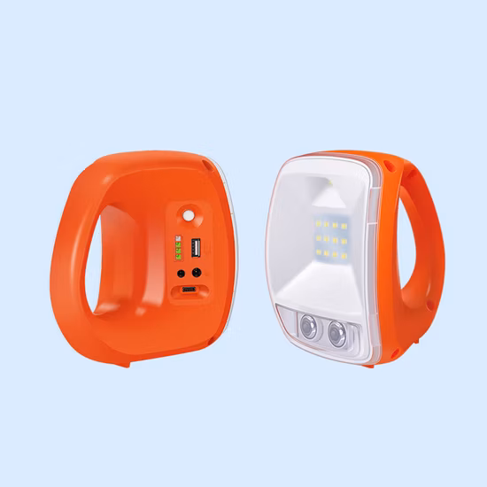 Linterna solar LED portátil con cable cargador USB y luz de lectura (P7)