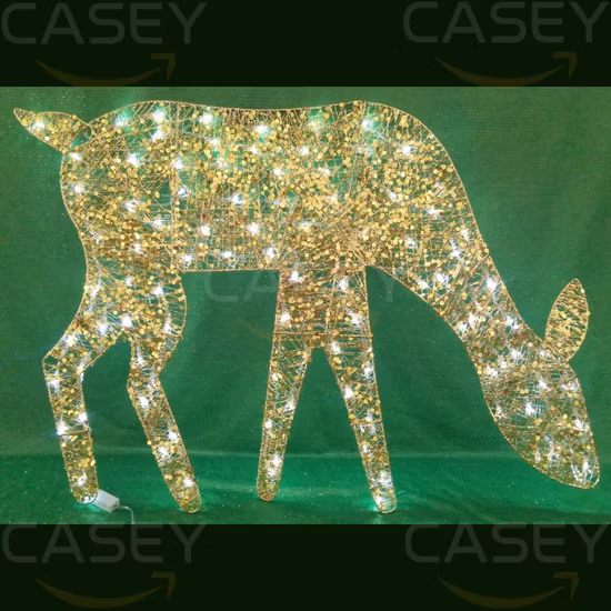 3D Flor Luz Decoración Dios Padre Trineo Lámpara de Navidad Motivo Reno Luz Cuadrado Decorativo Iluminación de vacaciones
