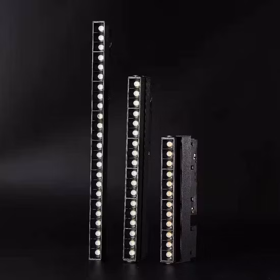 Sistema de luces LED de bajo voltaje Carril magnético DC48V Empotrado en superficie