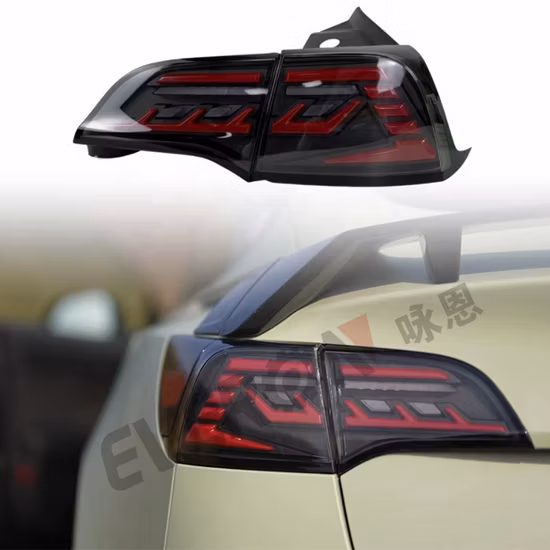 Luces traseras compatibles con Dodge Challenger 08-14 luces traseras LED conjunto de indicador secuencial (lente roja)