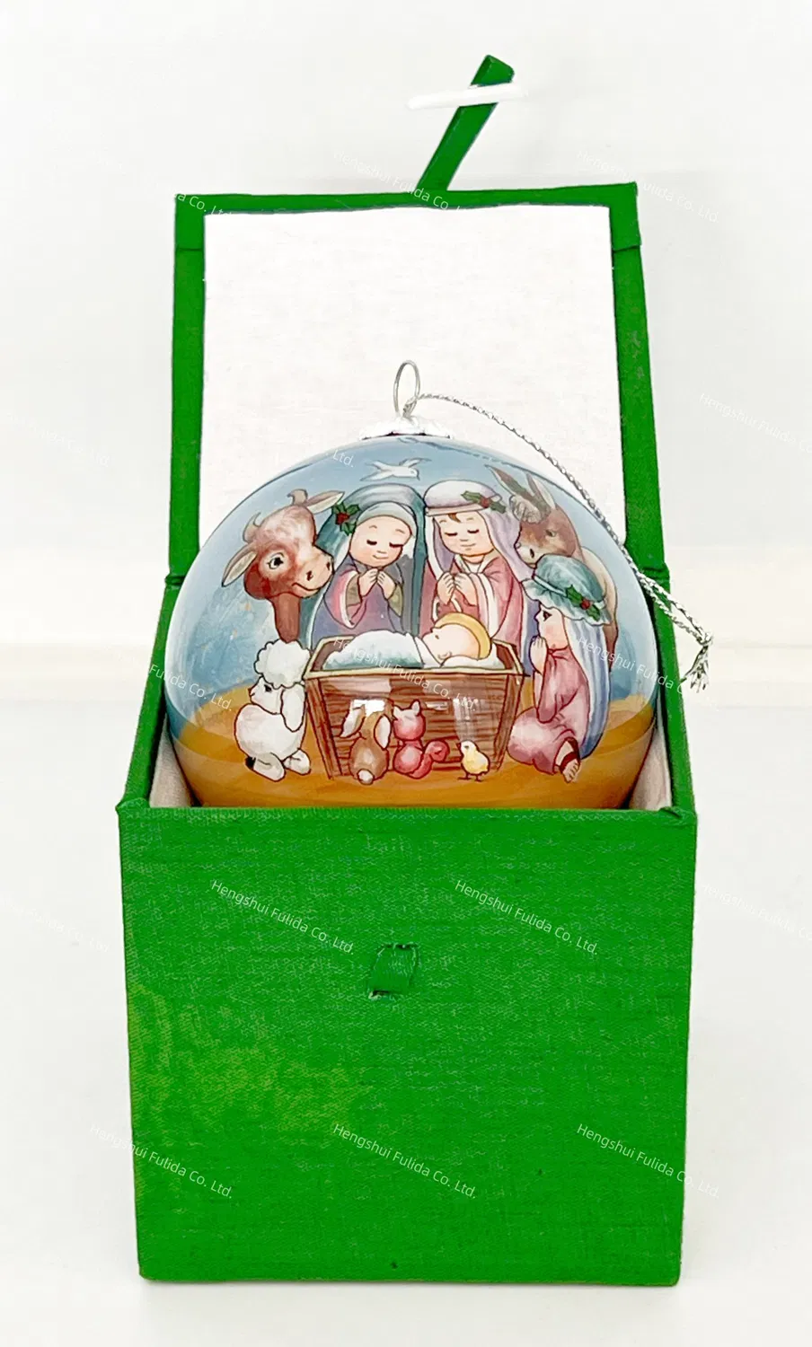 Ramas de árbol de Navidad azul lago Adornos navideños con purpurina